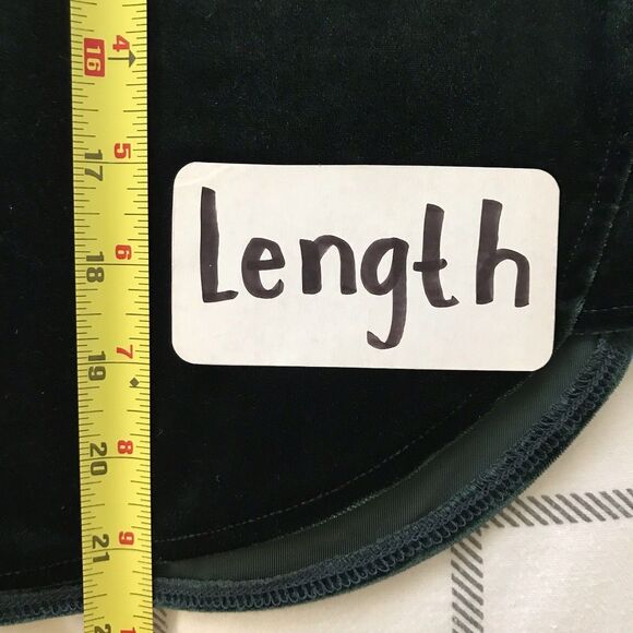 Madewell Velvet Hunter Green Short Sleeve Boxy Top Classic Holiday Blouse - S - Picture 5 of 7